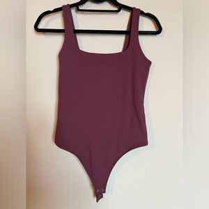 Abercrombie & Fitch soft matte seamless square neck bodysuit, sz S